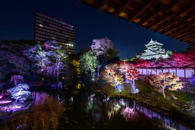 小倉城庭園　ライトアップ